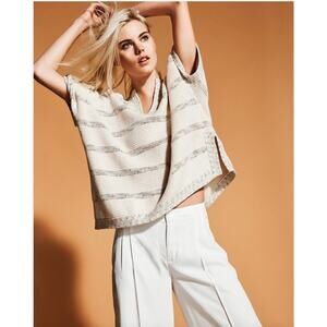 Vince Speckle Stitch Oversized Pullover Sweater Knit Tunic Size M/L